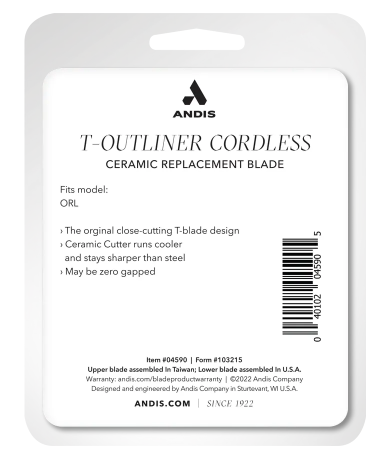 Andis Cordless T-Outliner Li Ceramic Replacement Blade #04590