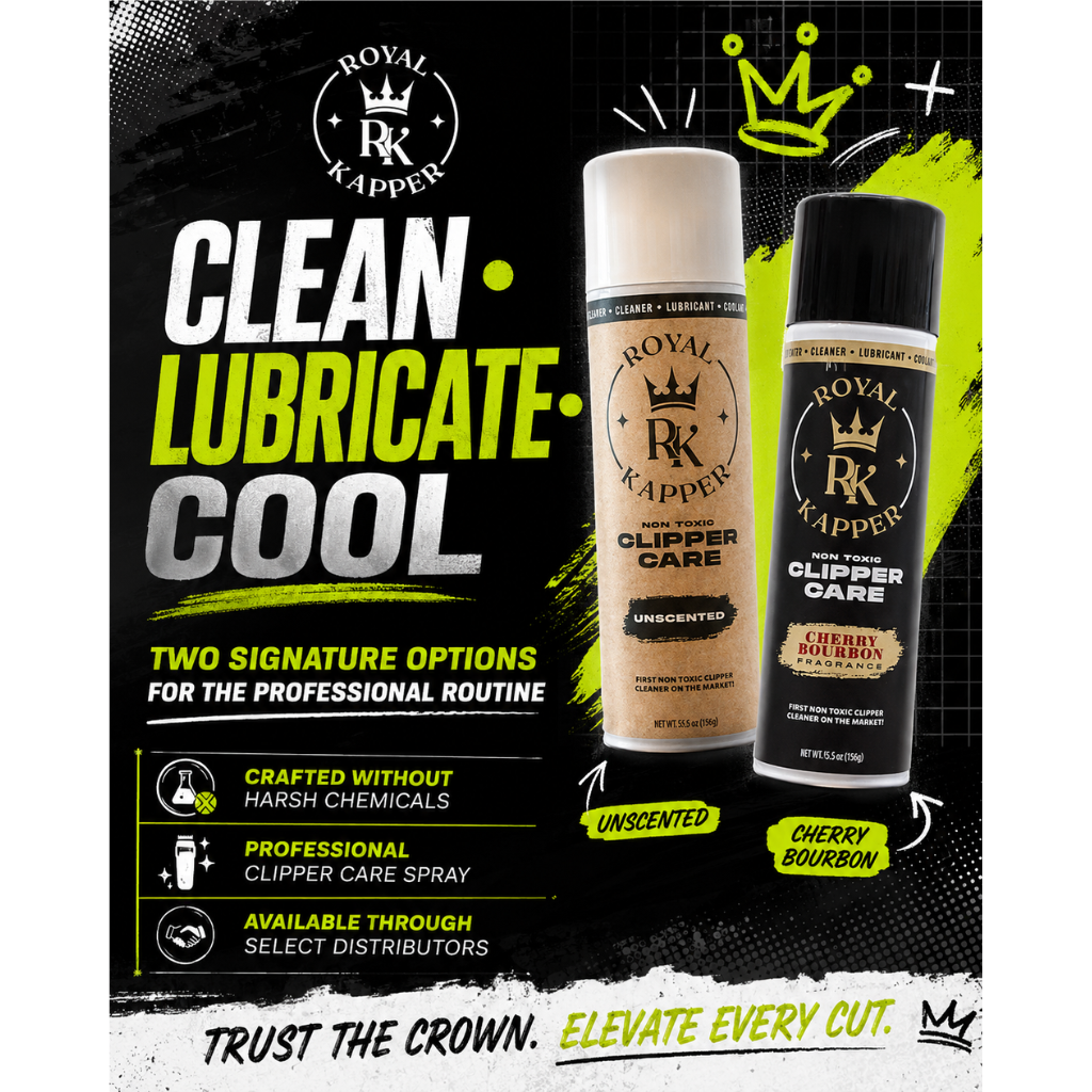Royal Kapper Clipper Cleaning Spray Infrographic
