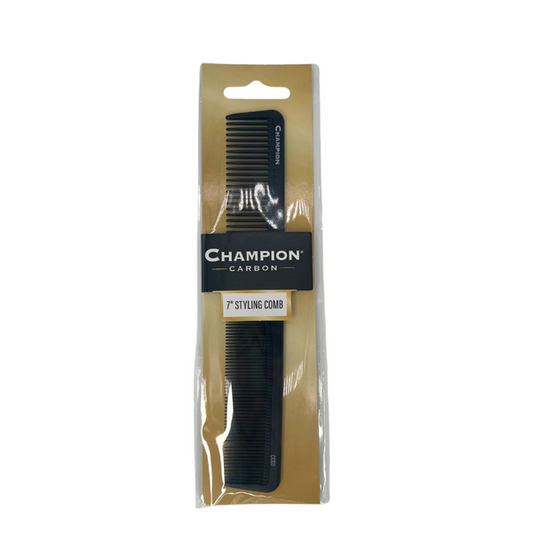 Champion Carbon Styling Comb - 7"