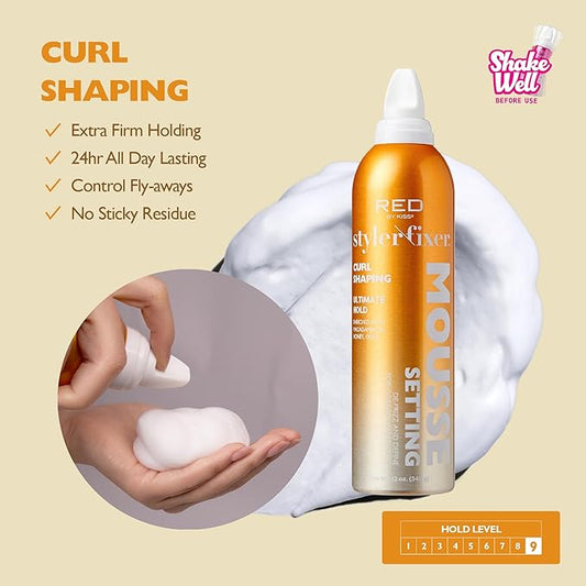 Kiss Curl Shaping Ultimate Hold Mousse STM05