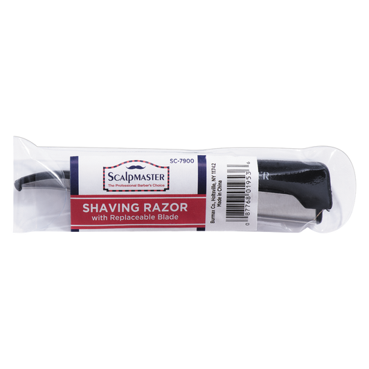 Scalpmaster Straight Razor with Rubber Grip Handle #SC-7900