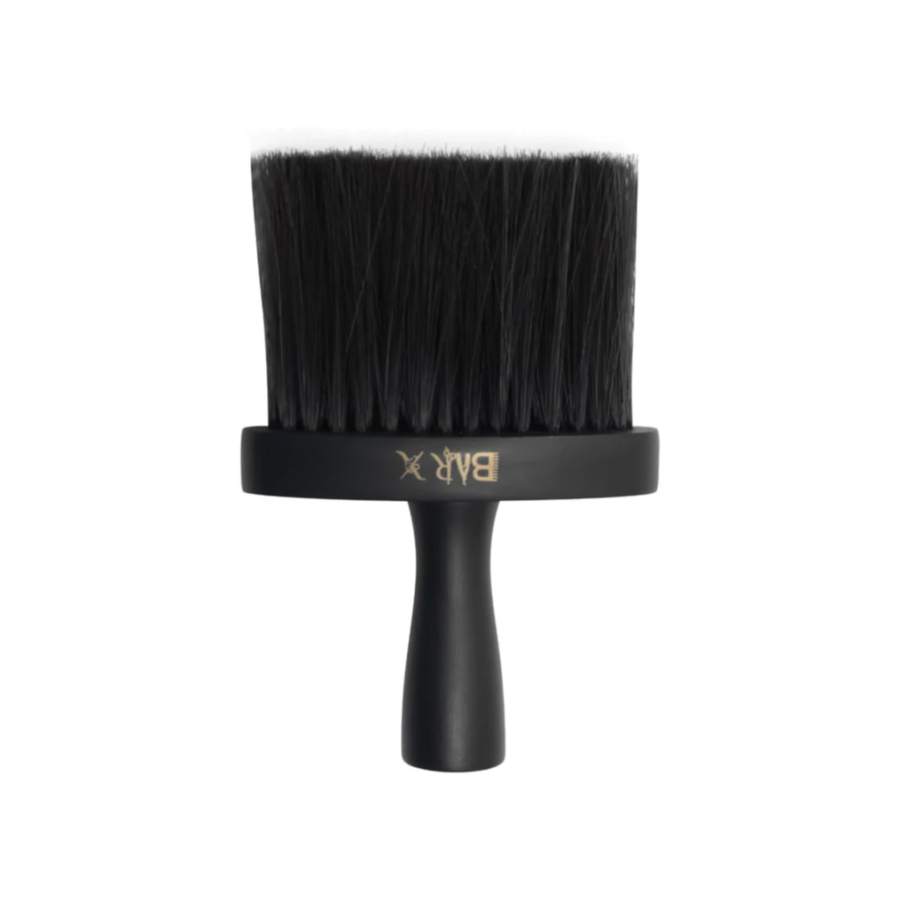 Black brush with bristles on a white background