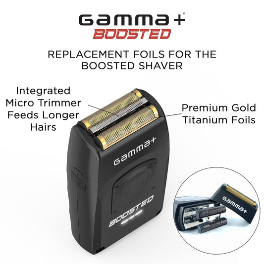 Gamma+ Gold Titanium Foil Head Compatible with Boosted Shaver GP545B