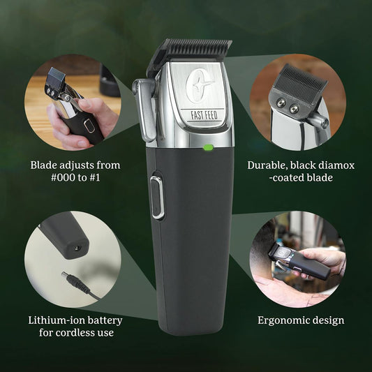 Oster Professional Cordless Fast Feed Clipper, Exclusive Series Black