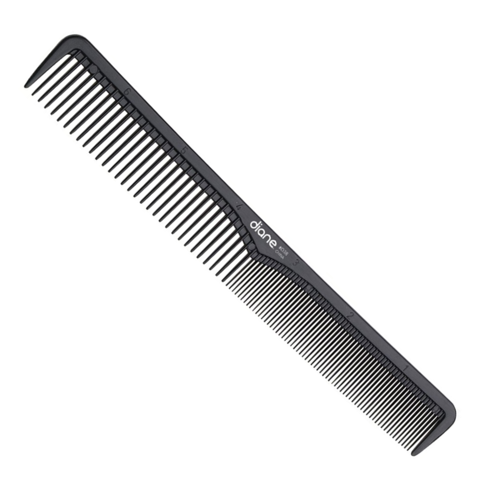 Diane 7.25" Styling Comb - Fine and Medium Teeth - Black or Beige #D38