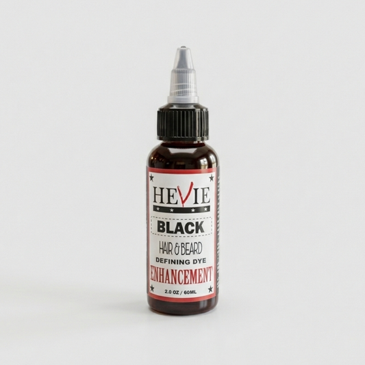Hevie Enhancement - Semi-Permanent Hair & Beard Defining Dye Black 2 oz