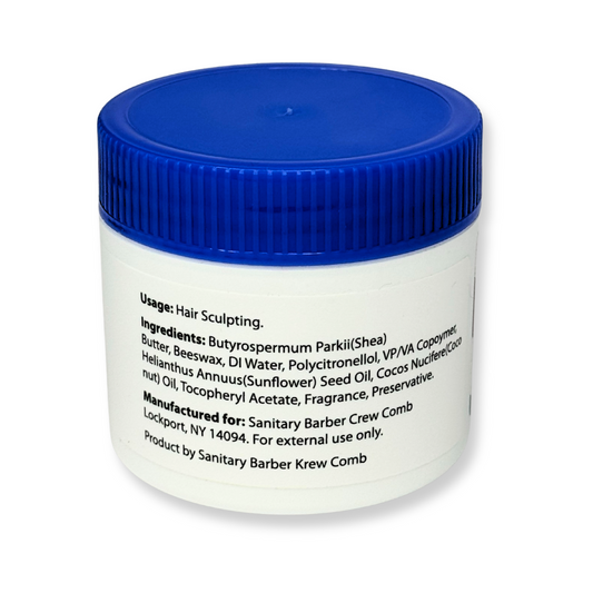 Krew Comb By Sanitary Barber – Firm Hold Pomade (4 oz.)