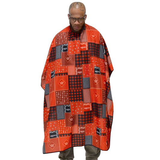 barber capes- bandana barber cape- blue bandana barber cape- bandana barber cape - bandana pro cape collection - paisley barber cape - bandana hair cutting cape - barber cape - hair cutting cape - hair stylist cape