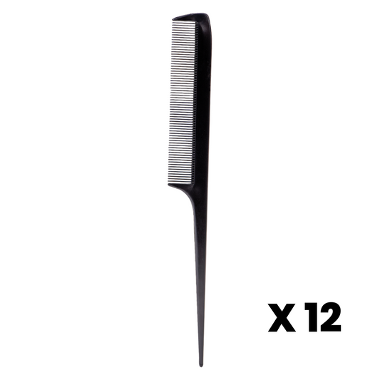 Rat Tail Comb with Fine Teeth - 8-1/4" #V-20 12 Pack