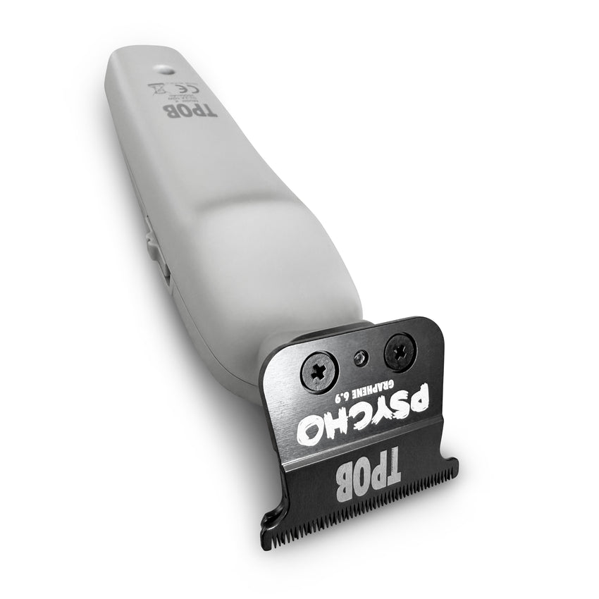 Hair clipper with 'Psycho' branding on a white background