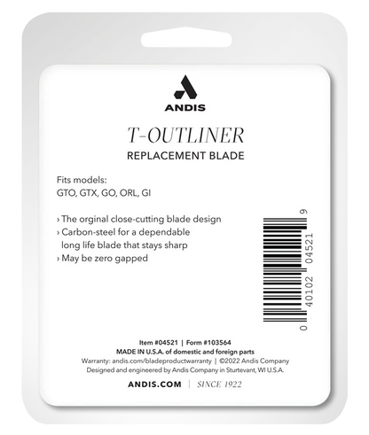 Andis Corded T-Outliner Blade - Carbon Steel #04521