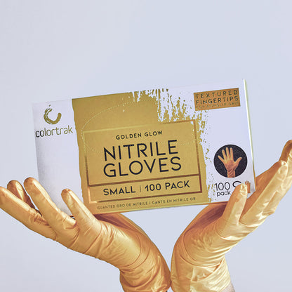 Colortrak Luminous Collection Disposable Nitrile Gloves - 100 Pack - Golden Glow