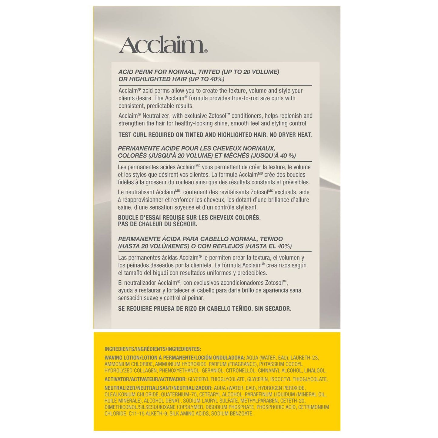 Zotos Acclaim Regular Acid Perm