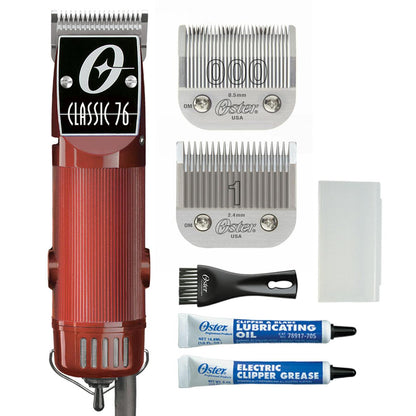 Oster Professional Hair Clippers, Classic 76 for Barbers and Hair Cutting with Detachable Blade, Burgundy