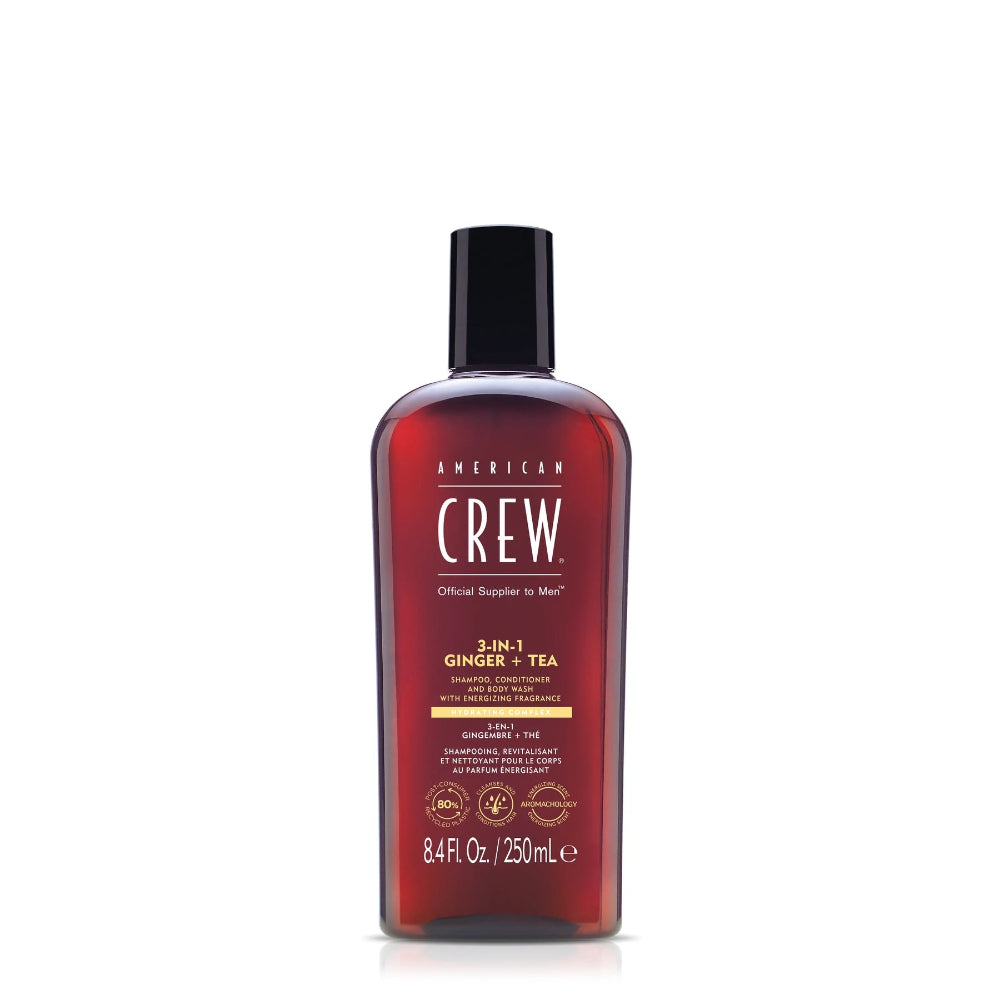 American Crew 3-in-1 Ginger + Tea Shampoo, Conditioner and Body Wash