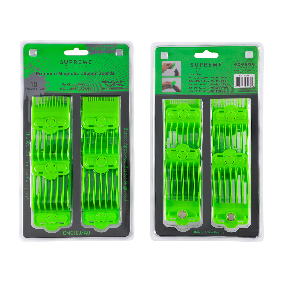 Supreme Trimmer Magnetic/Clip Guards for Clippers (10 piece)