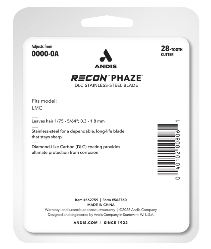Andis ReCon Clipper Replacement Phaze Blade - LMC #562759