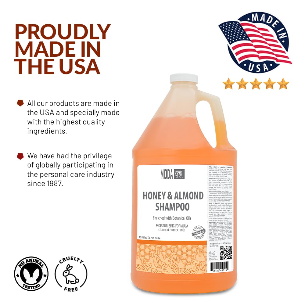 MODA Honey & Almond Moisturizing Shampoo Gallon