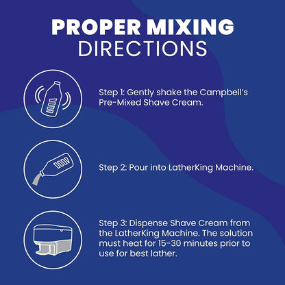 Campbell's Bay Rum Premix Liquid Lather for Lather Machine - 1/2 Gallon