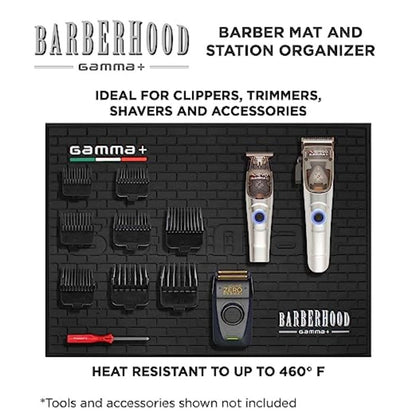 GAMMA+ Professional Salon and Barber Shop Mat and Hot Tools Station Organizer, Heat Resistant Rubber