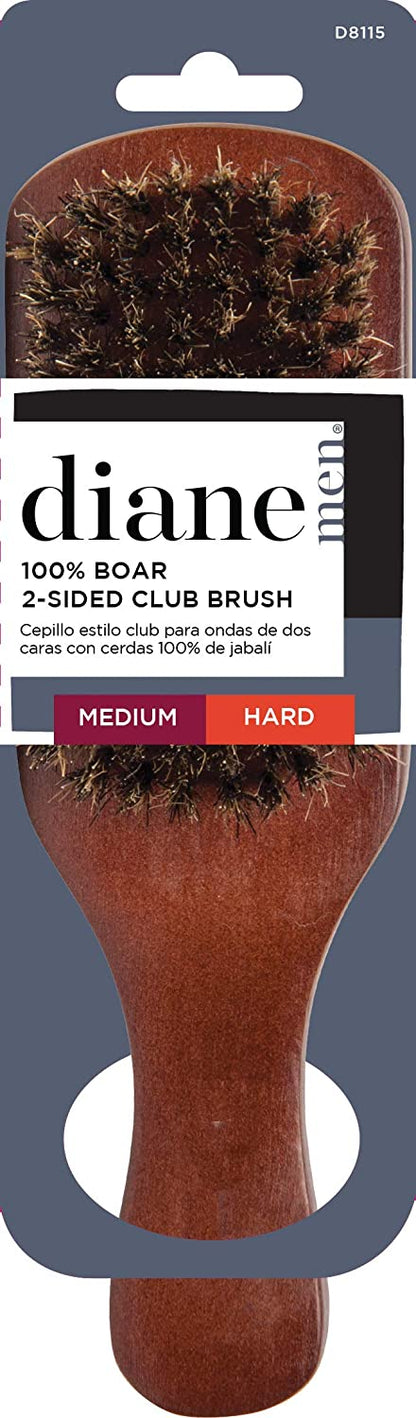 Diane No. 8115 2-Sided Club Brush With Boar Bristles