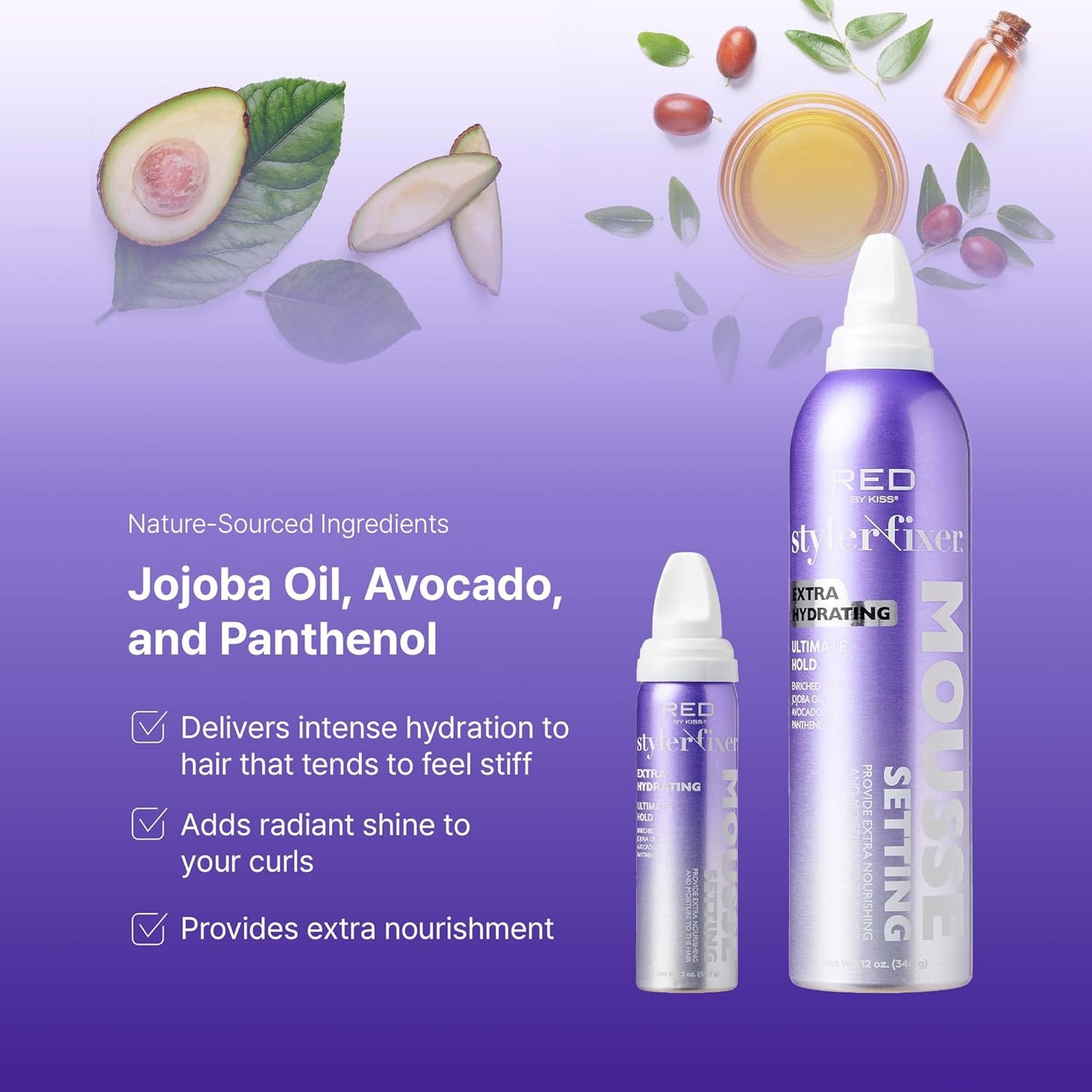 Kiss Frizz Control Setting Mousse For Braid And Curls Hydrating