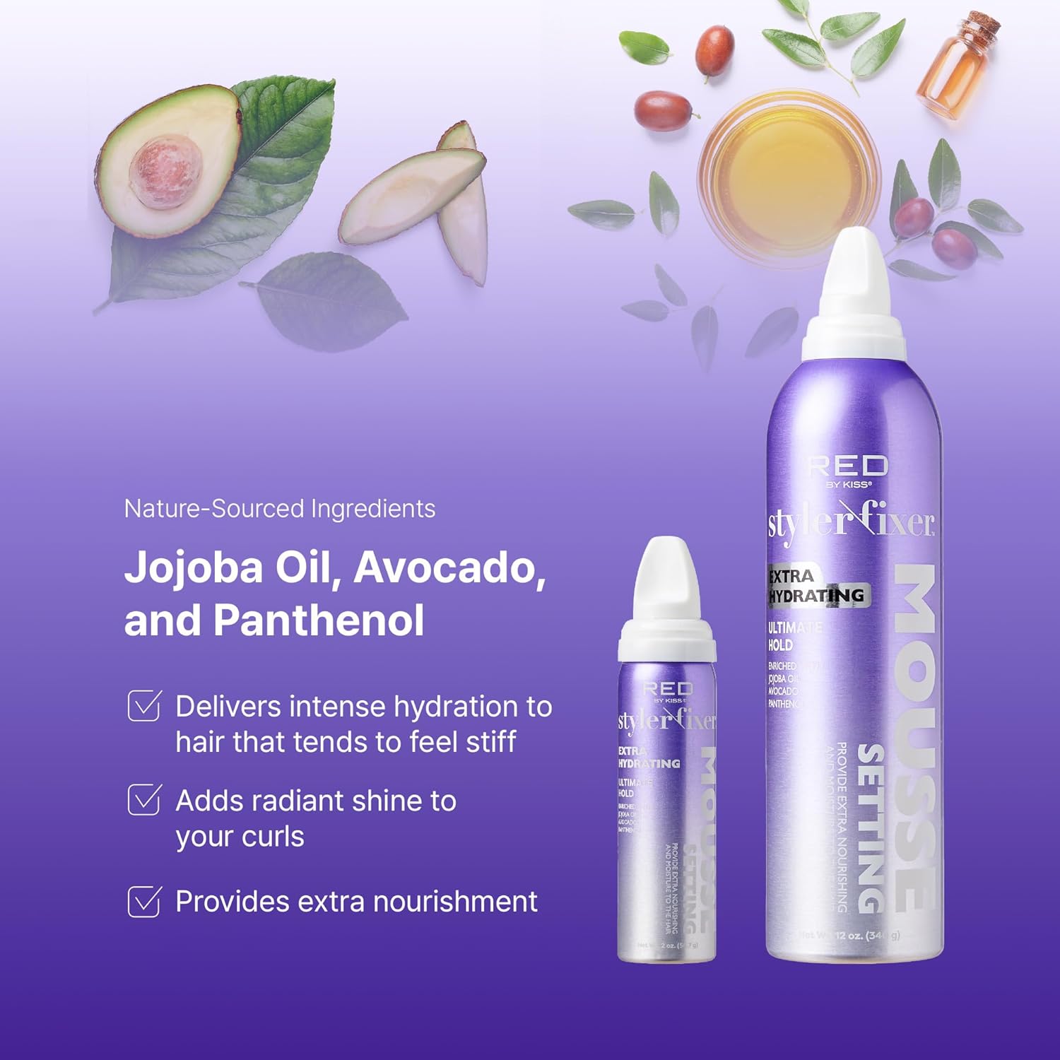 Kiss Frizz Control Setting Mousse For Braid And Curls Hydrating