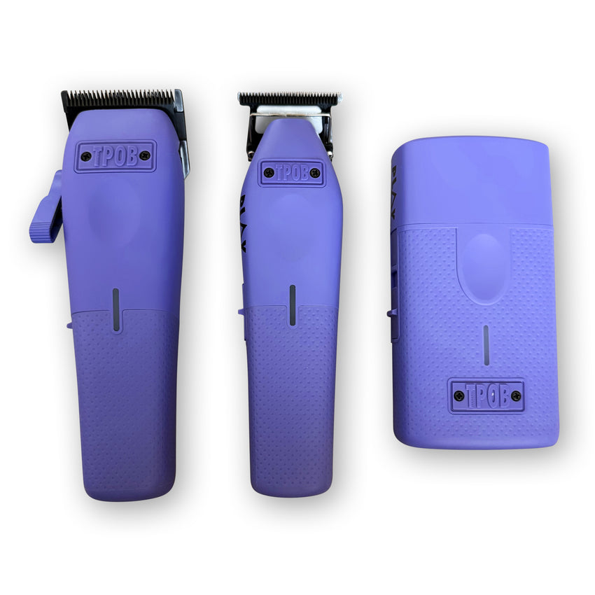 TPOB PLAY Mini Bundle – Purple Edition (Clipper, Trimmer & Shaver with 3-Way Stand)
