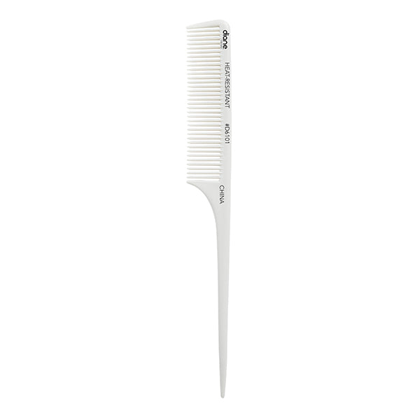 Diane Heat-Resistant & Static-Free White 9.25" Thick Rat Tail Comb #D6101