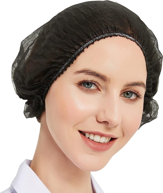 Safeko Unisex Polypropylene Bouffant Caps Black - 21"