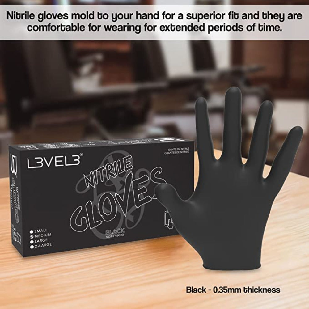 L3VEL3 Professional Barber Nitrile Gloves