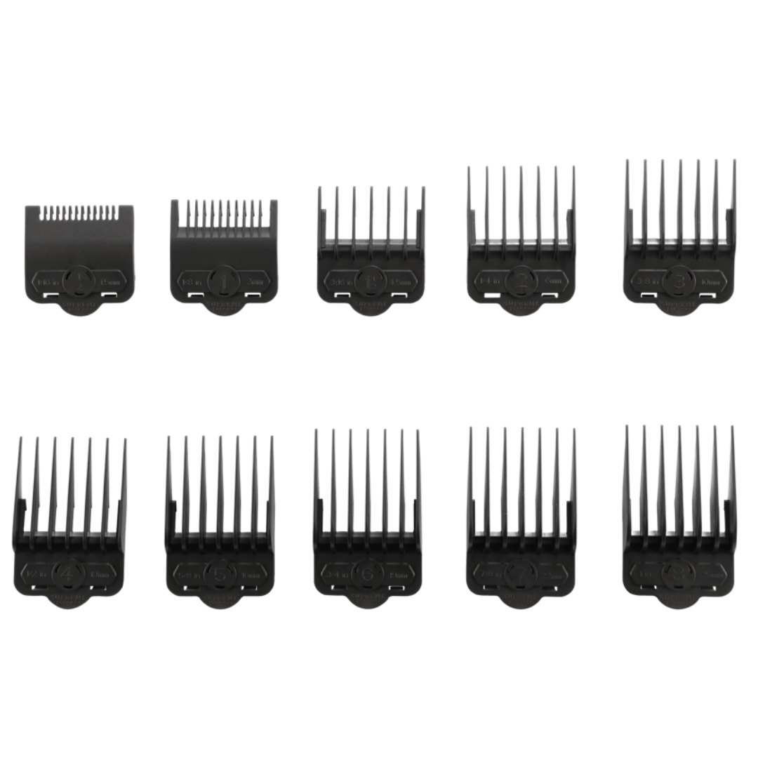 Supreme Trimmer Magnetic/Clip Guards for Clippers (10 piece) CMG100