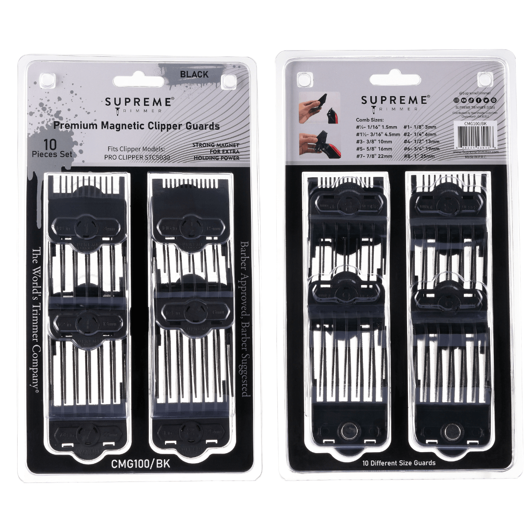 Supreme Trimmer Magnetic/Clip Guards for Clippers (10 piece) CMG100