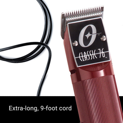 Oster Professional Hair Clippers, Classic 76 for Barbers and Hair Cutting with Detachable Blade, Burgundy