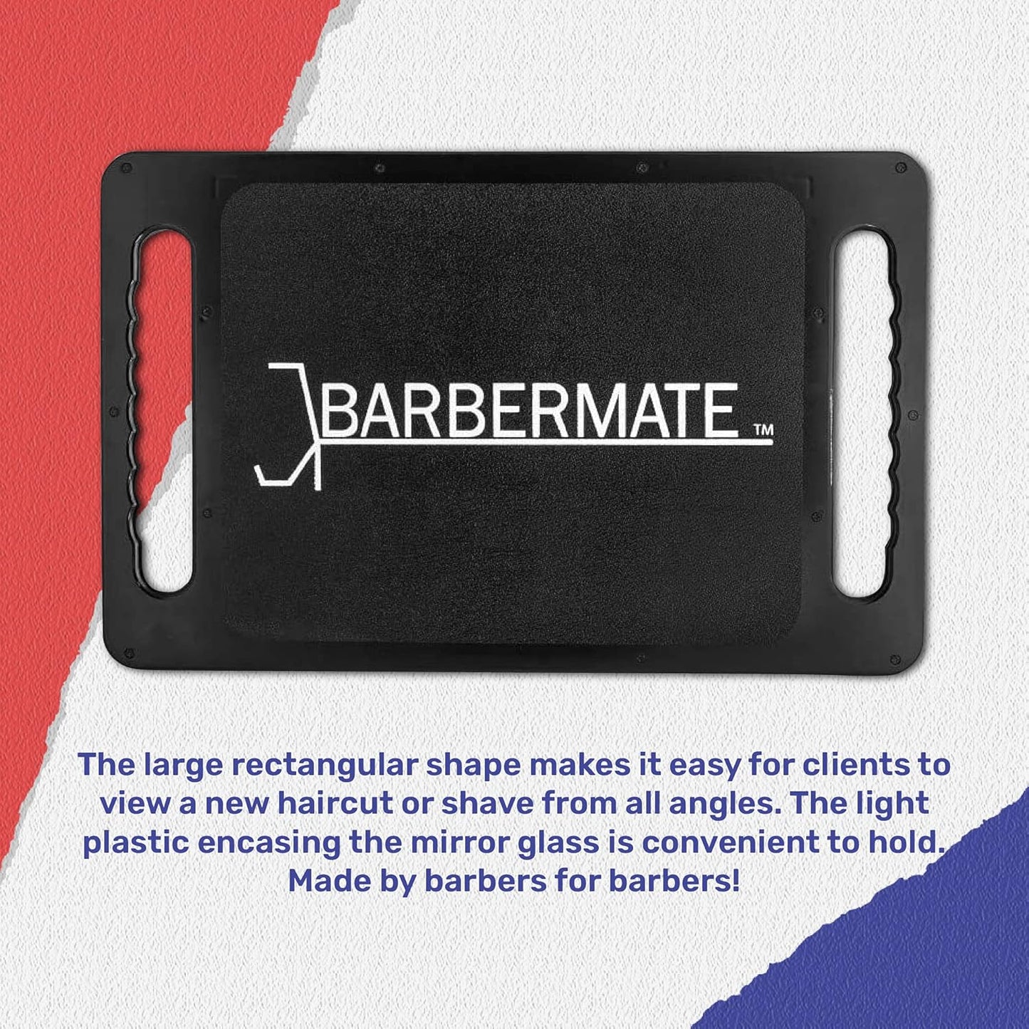 BarberMate Heavy Duty Plastic Tray Shop Mirror