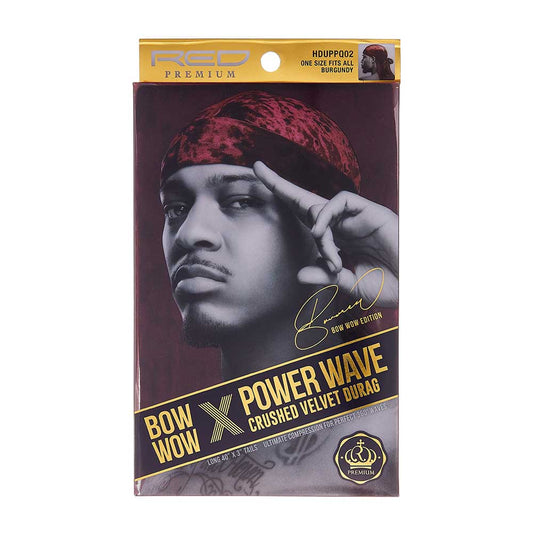 Bow Wow X Power Wave Crushed Velvet Durag Burgundy