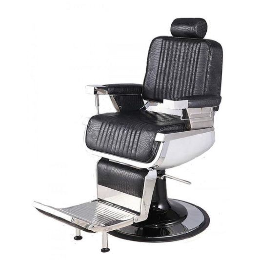 The Constantine Barber Chair Crocodile Black