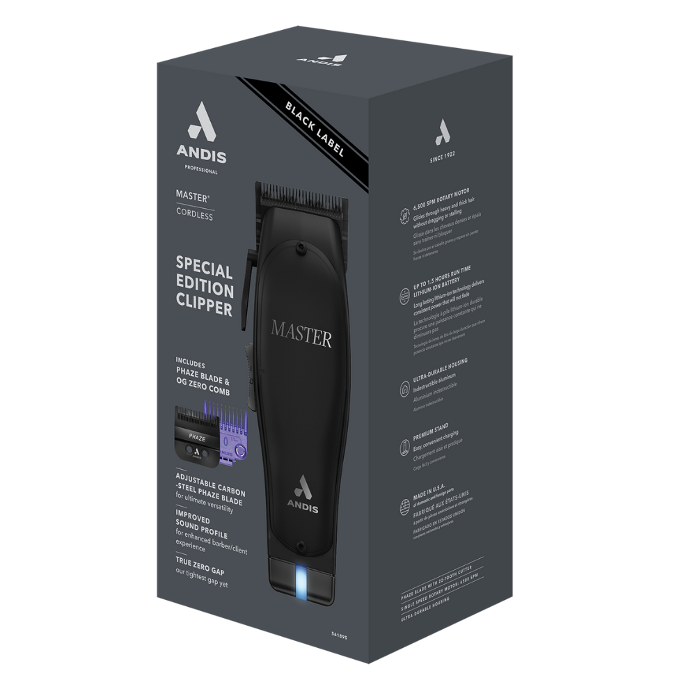 Andis Black Label Master Cordless Phaze Blade Special Edition Li Clipper #561895