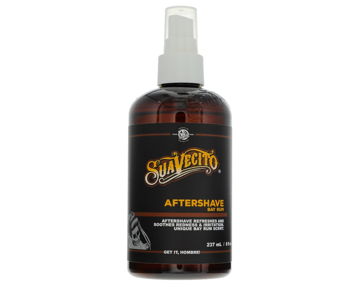 Suavecito Bay Rum Aftershave – 4 Oz Bottle, Classic Scent For Men