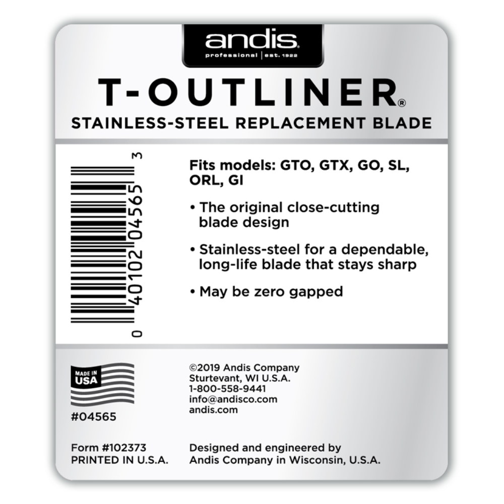 Andis T-Outliner Stainless Steel Blade