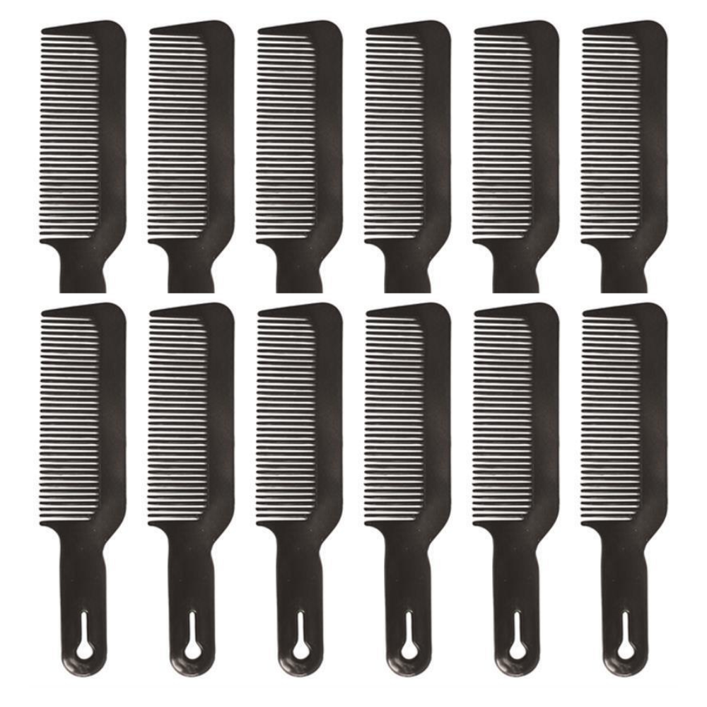 Scalpmaster Barber 8-1/2" Clipper Comb - Black #132 12 Pack