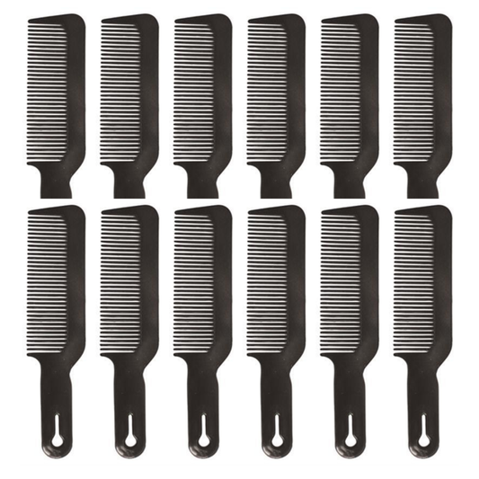 Scalpmaster Barber 8-1/2" Clipper Comb - Black #132 12 Pack