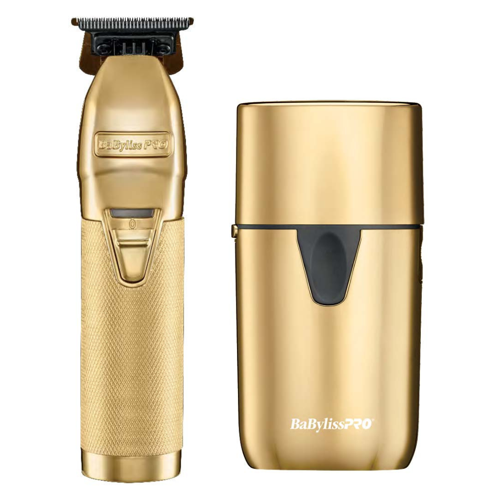 BabylissPRO LimitedFX Collection GoldFX Holiday Prepack - Trimmer & UV Single Foil Shaver (FXLFHOLPKG)