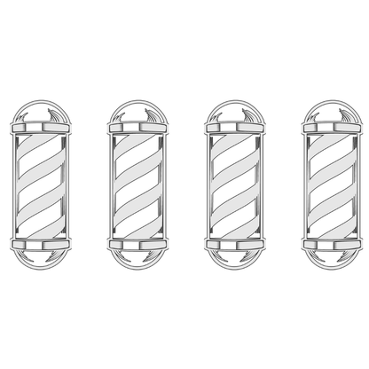 BarberMate Barber Pole Vinyl Car Decal