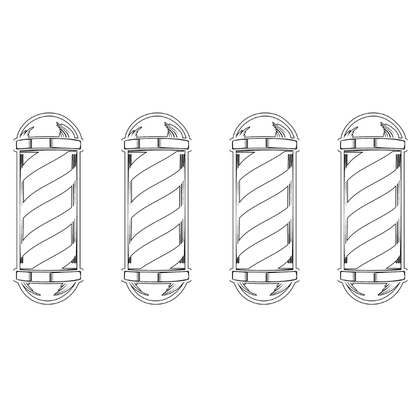 BarberMate Barber Pole Vinyl Car Decal