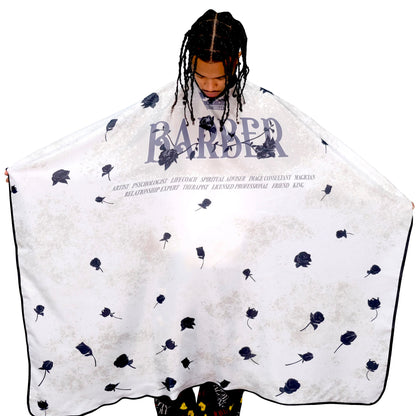 King Midas "The Definition" Barber Cape (Black/ Red)