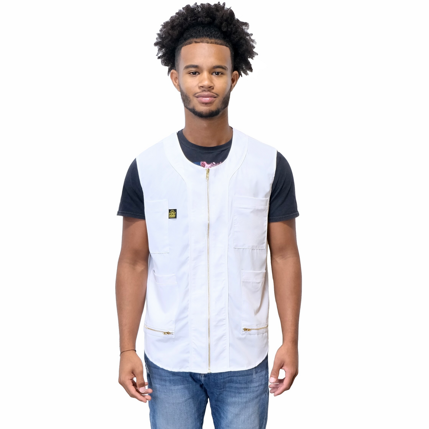 barber vests- vest for barbers - sleelve less smocks for barbers- mesh back barber vest - chalecos de barberos- sleeveless smock- stylist vest-barber cape- barber shirt -king midas vests