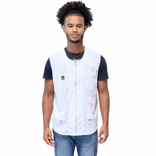 barber vests- vest for barbers - sleelve less smocks for barbers- mesh back barber vest - chalecos de barberos- sleeveless smock- stylist vest-barber cape- barber shirt -king midas vests