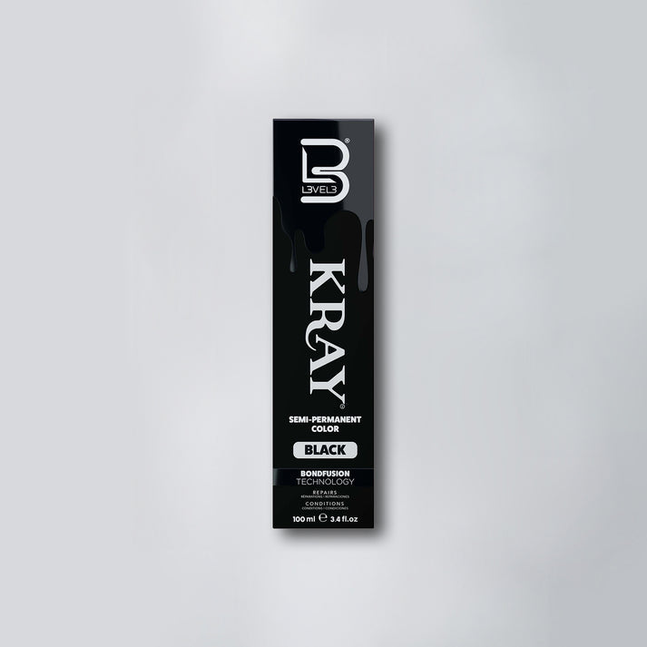 L3VEL3 KRAY Black Semi Permanent Hair Color