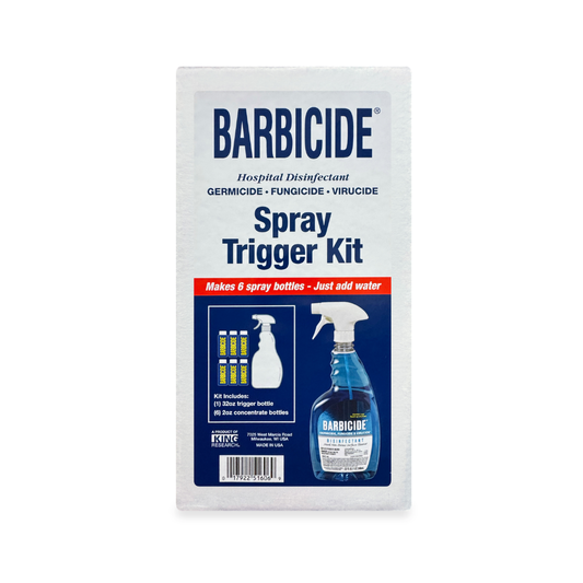 Barbicide Disinfectant Trigger Spray Bullet Kit Packaging
